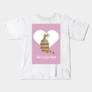 You’re purrfect cat and heart Kids T-Shirt